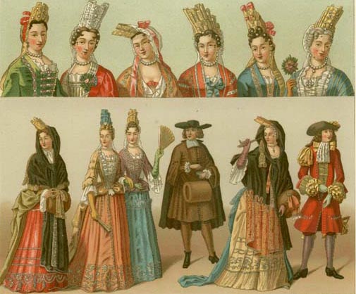 LA INDUMENTARIA SEGÚN MODA Y VANIDAD,  Siglo XVII (1ra. de 2 partes)