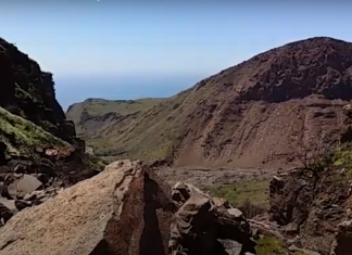 Cascada y cañón Alisitos en Baja California, México
